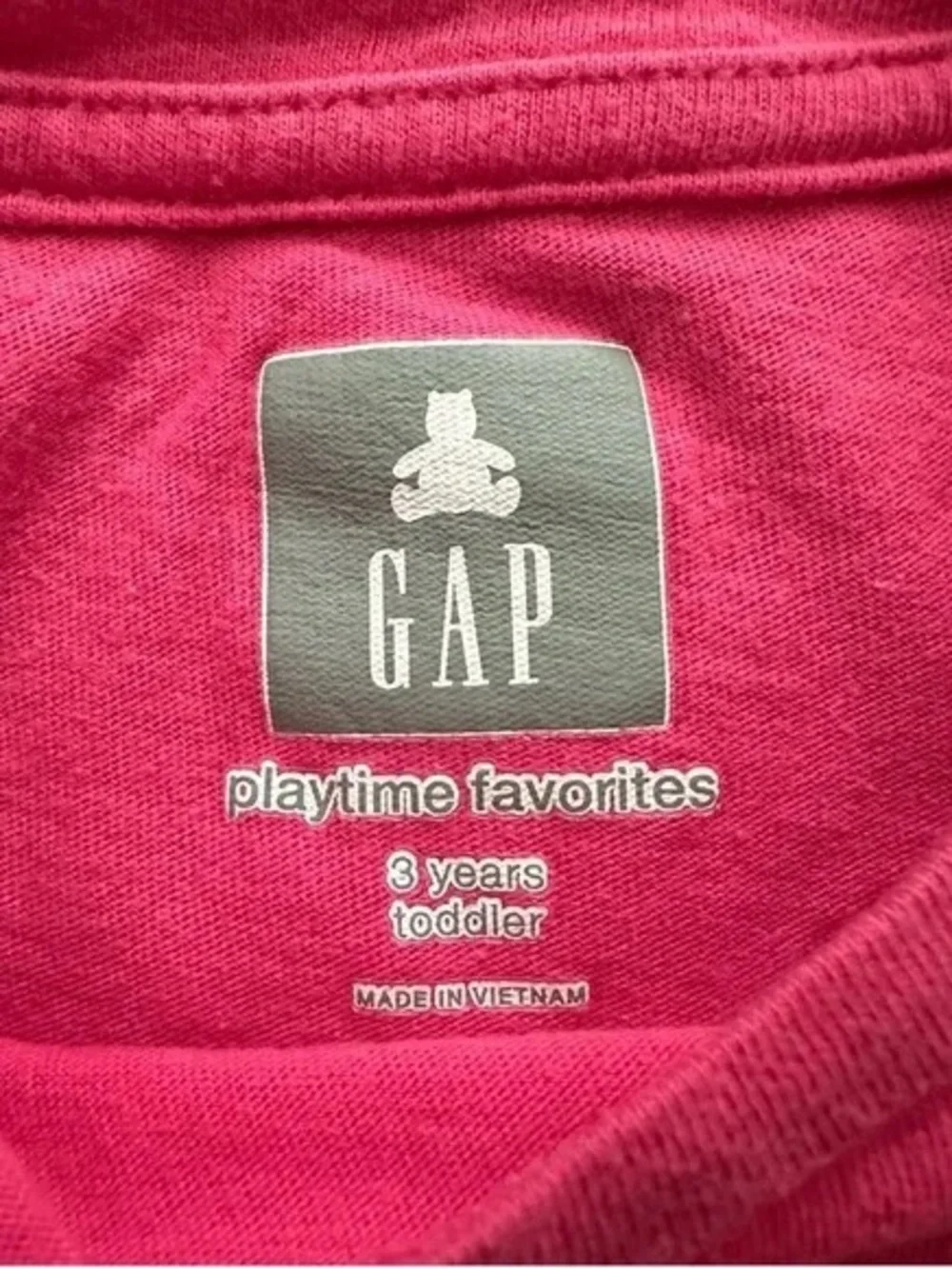 GAP Hot Pink Short Sleeve Tee with Puff Shoulders